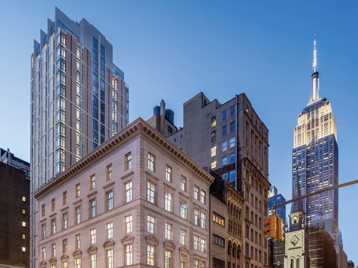 250 Fifth Avenue Hotel Ext Dusk Copyright Andrew Rugge Perkins Eastman Iii 2