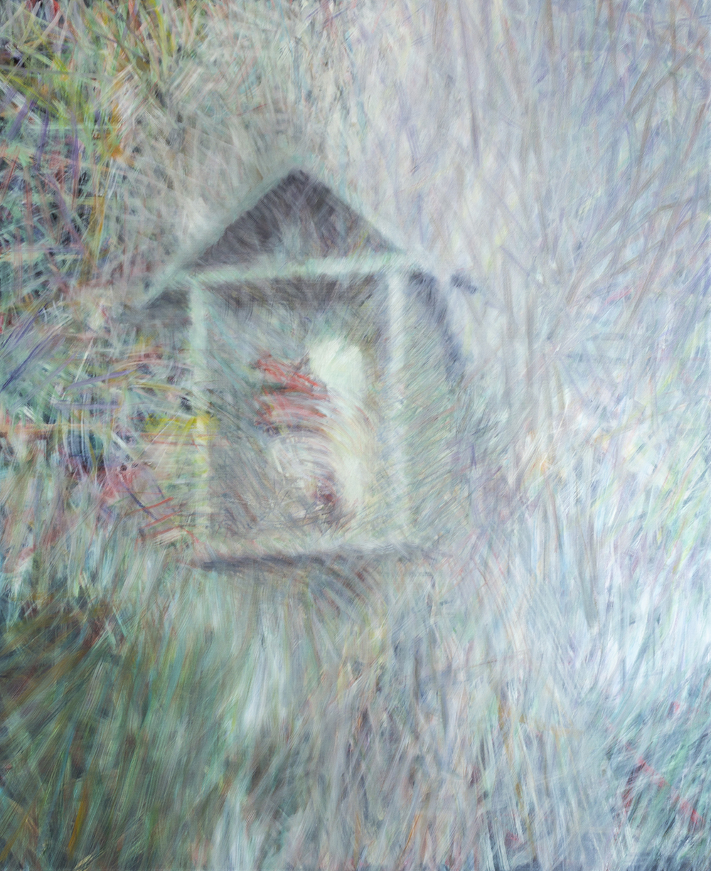 Norman Leto, Chapel, 2022, &otilde;li l&otilde;uendil, 110 X 90 cm, Signeeritud v&auml;ike.
