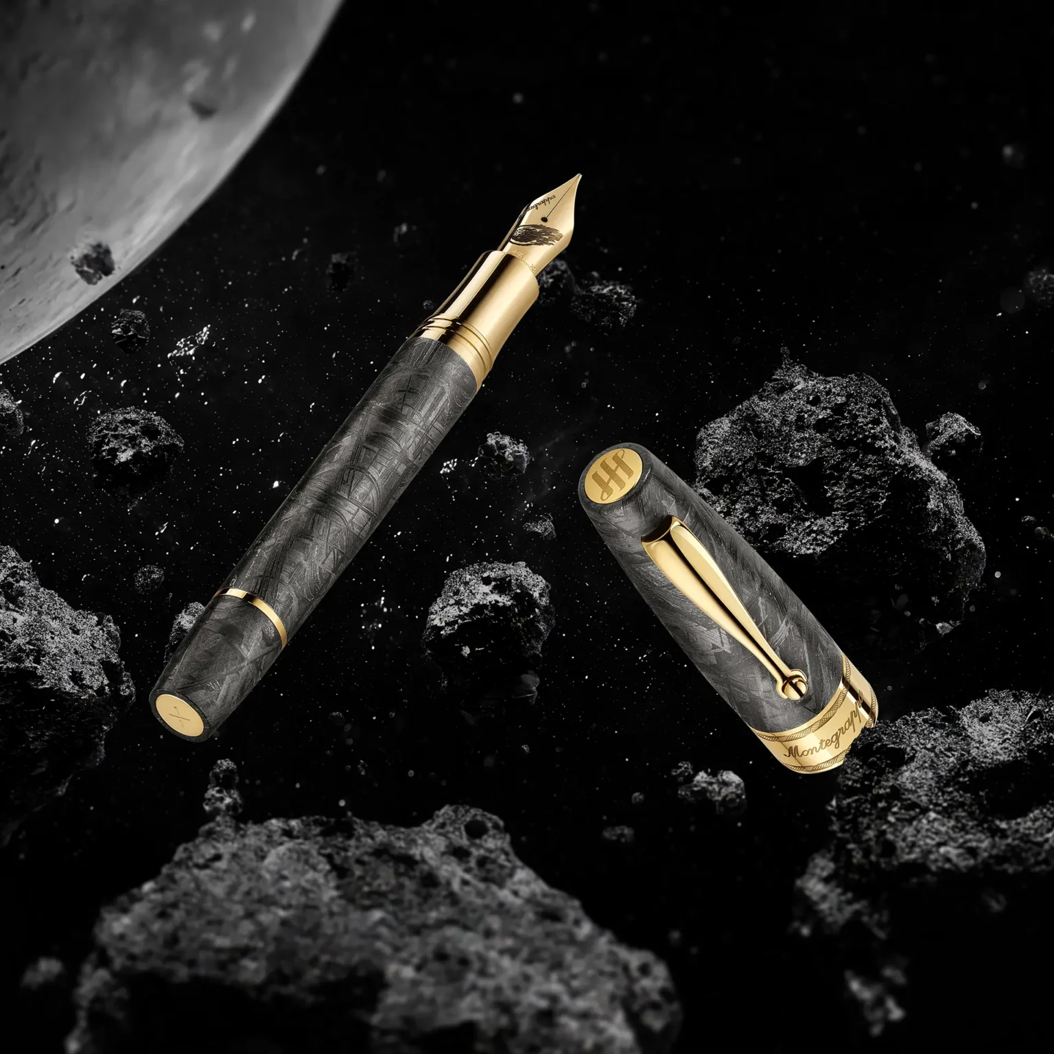 Montegrappa Muonionalusta Meteorite täitesulepea1