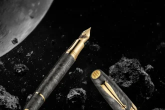 Montegrappa Muonionalusta Meteorite täitesulepea1