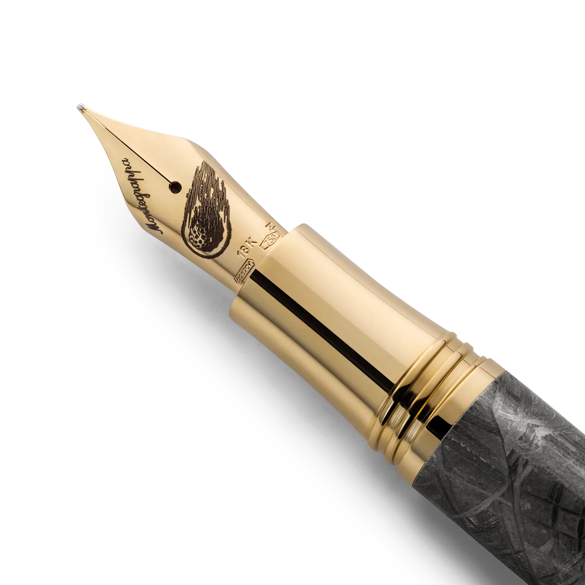 Montegrappa Muonionalusta Meteorite t&auml;itesulepea2